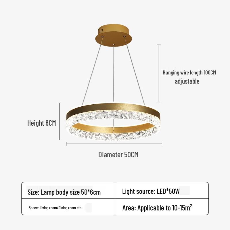 Nordic Minimalist Luxury Chandelier for Dining/Table/Bar Counter