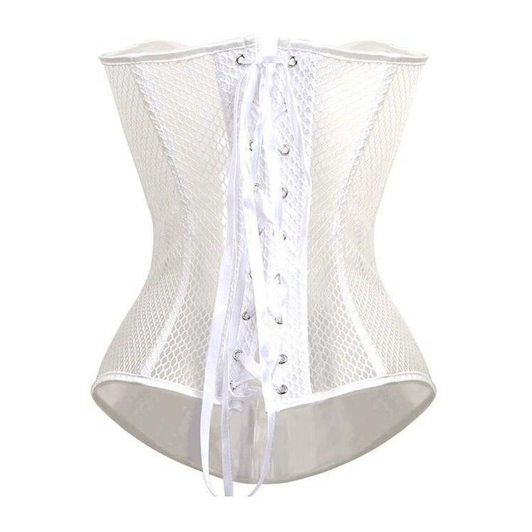 JYL TS black printed mesh sexy shapewear with European and American court corset support