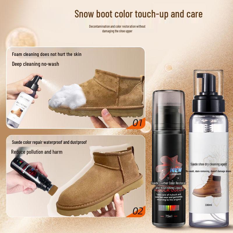 Black Suede Shoe Restoration and Care Liquid Cleanser