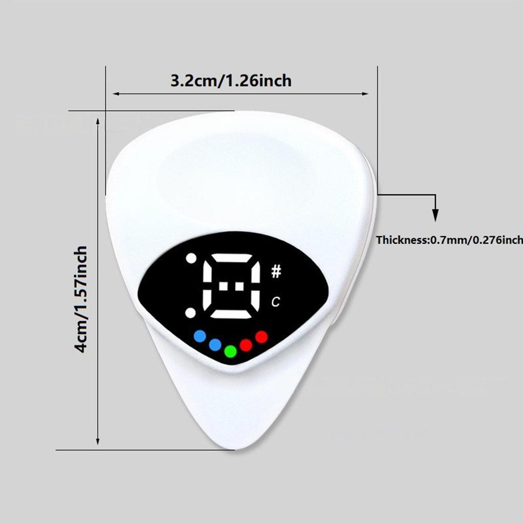 2 In 1 Acoustic Guitar Tuner Acoustic Guitar Pick Tuners Thin Guitar Picks Electric Guitar Learning Tool With LED Screen Display