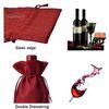 12Pcs Burlap Wine Bags Non-woven Fabric with Heart-shaped Gift Tags Breathable Wine Bottle Packaging Bag
