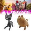 Cute Noodle And Bun Plush Toy- Soft And Cuddly Cartoon Cat And Dog Stuffed Animals