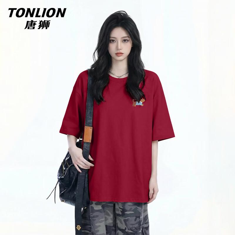TonLion Women s Pure Cotton Loose-Fit Graphic Tee XL