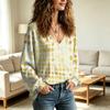 Women's V-Neck Halloween Fall Casual Top for Daily Wear
