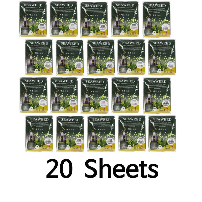 Face Mask Sheet SeaWeed Hydrating Essence Mask Pack Skin Care (10 sheets and 2 options) Korean Cosmetics