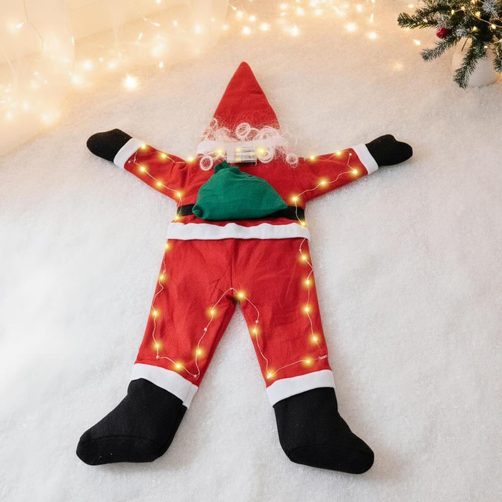 Climbing Santa Claus Decor Seasonal Climbing Decoration Santa Claus Hangable Clothes For Outdoor Party Gathering Classroom Door