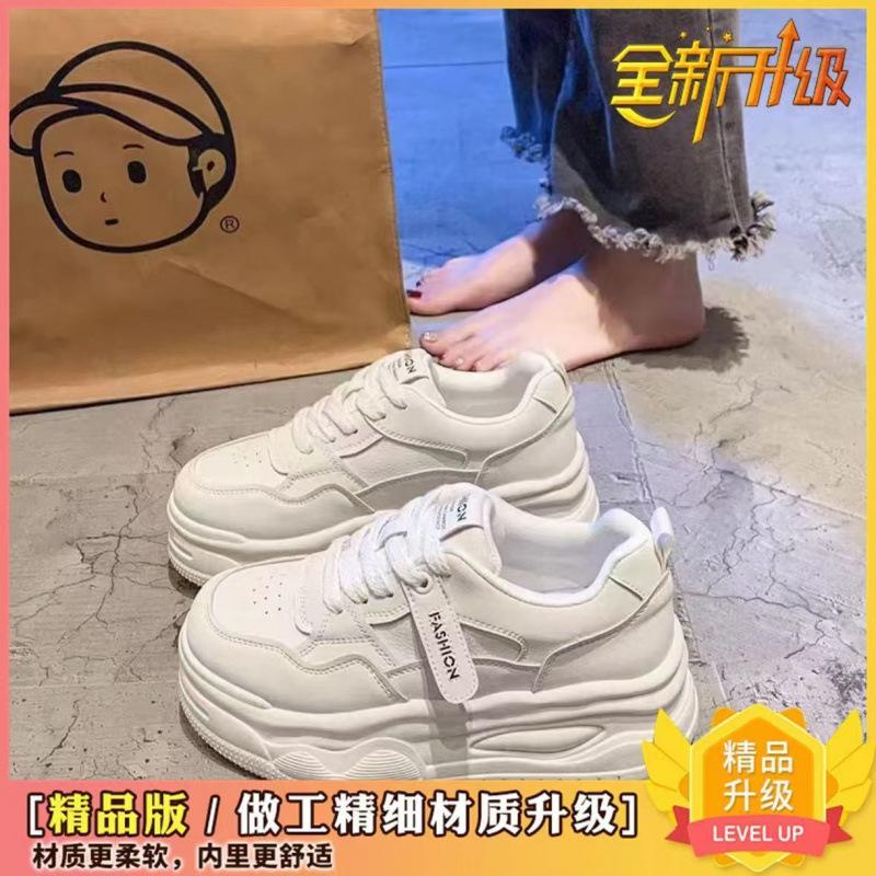 

2025 spring new little white shoes women s spring and summer sports versatile dad shoes casual heightening board shoes super fire panda 36 білий