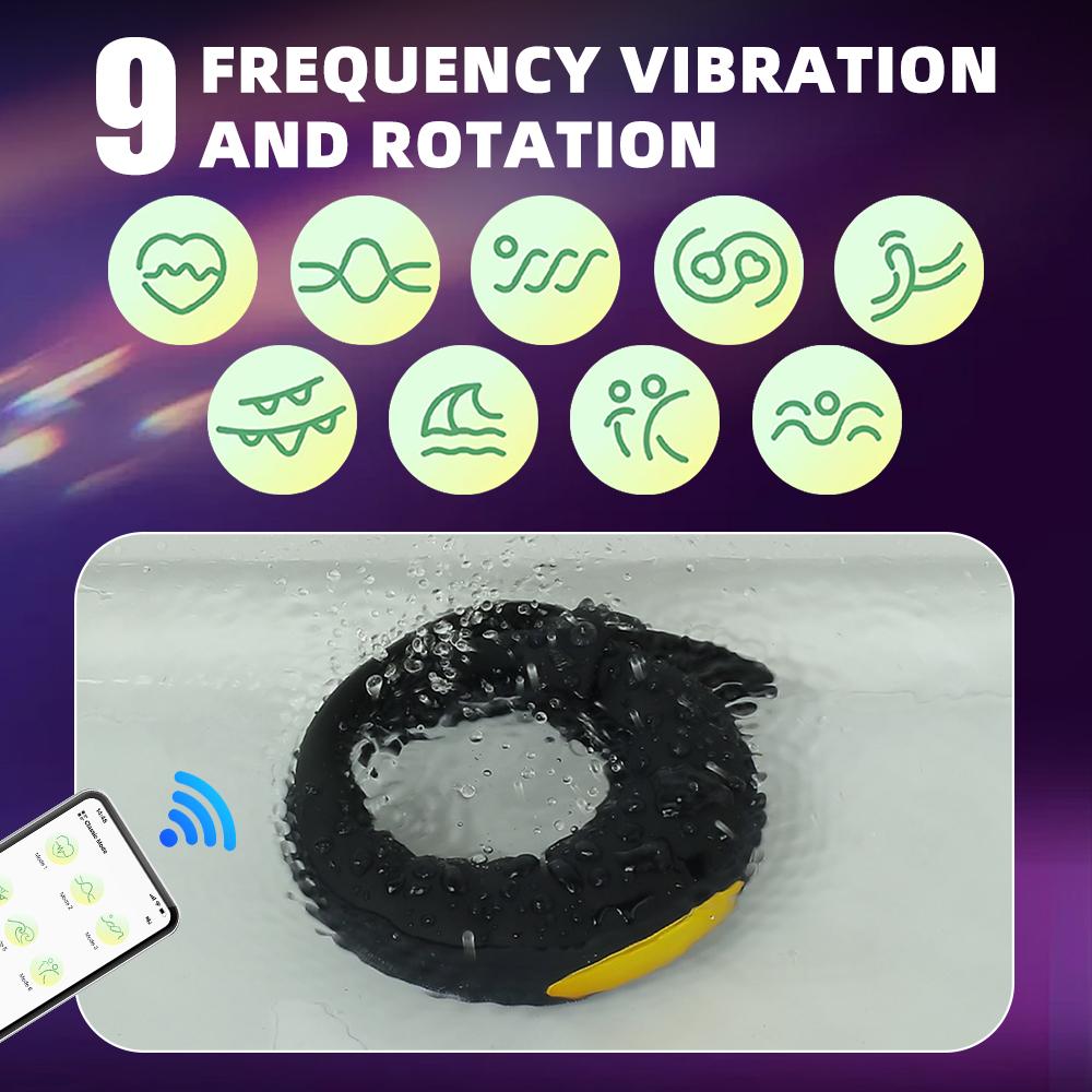 Vibrating Cock Ring 10 Vibration Modes Clitoral Stimulator G-Spot Couples Delay Ejaculation Adult Sex Toys Men Female