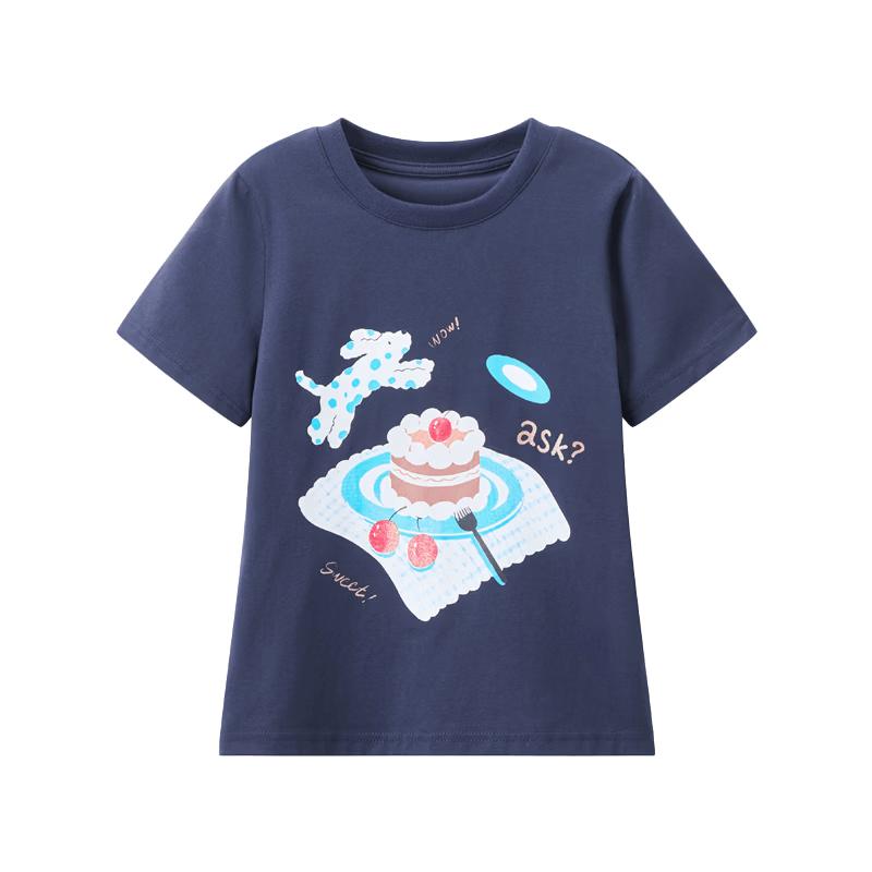 

ASK JUNIOR Girls 2026 Summer Short Sleeve Round Neck T-shirt 160