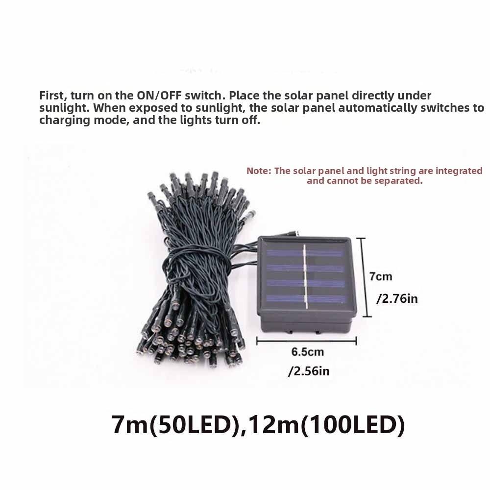 Waterproof Solar String Lights 7/12M Outdoor LED Light String  Christmas Decoration