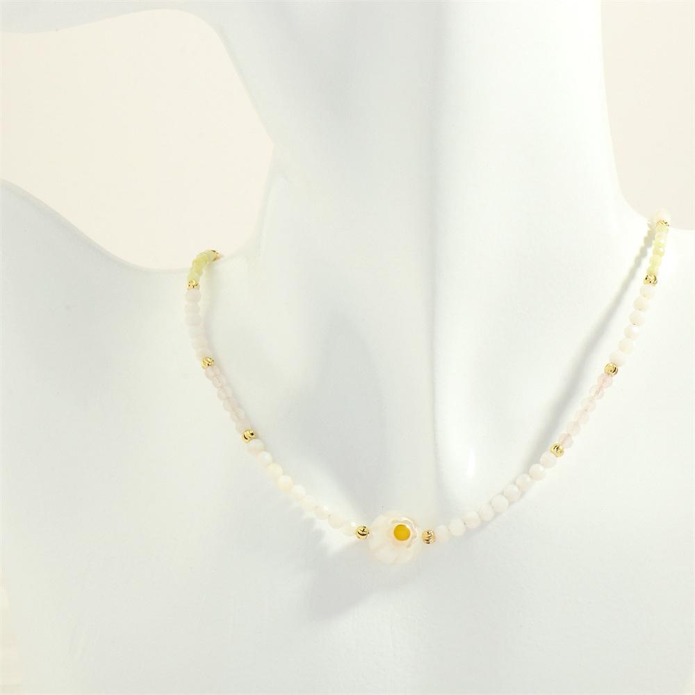 

Ожерелье Ручной Работы с Драгоценным Камнем и Стеклянной Подвеской Геометрический Дизайн Модное Ожерелье для Женщин StyleG