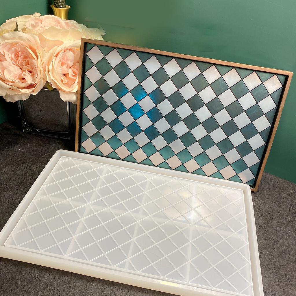 Square Plate Silicone Mold DIY Decorative Tray Round Rectangle Tray Epoxy Mold