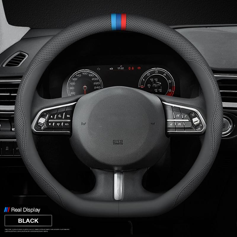Car Leather Steering Wheel Cover For Citroen C2 C3 C3-XR C4 C5 C6 C4X C5X C4L Xsara Berlingo Picasso Aircross Sega Elysee Jumpy