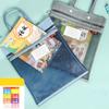 Nylon Mesh Zipper Pouch Transparent File Folder Bag Sorting Bag File Pocket  School Office Supplies