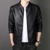 New Autumn and Winter Men's Leather Men's Leather Jackets Velvet Youth Motorcycle Leather Baseball Jackets