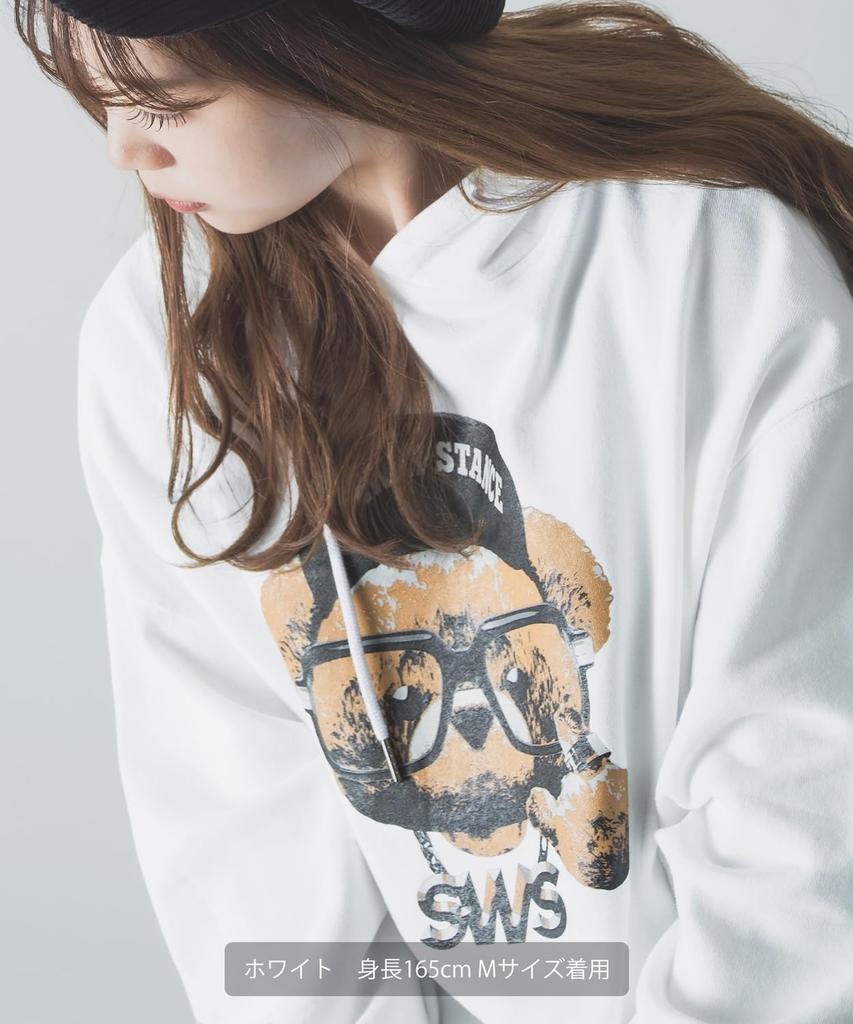 [IMPROVES] [SIDEWAYSTANCE] Cheese Bear Fleece Pullover Hoodie