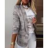 New Autumn Winter Women‘s Tie-Dye Blazer, Slim Fit Professional Long Sleeve Jacket for Office & Casual Wear