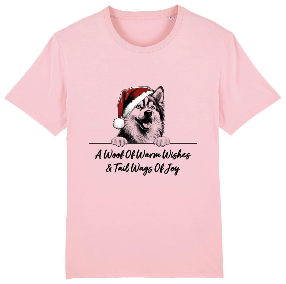 

POMSKY Christmas Dog T-Shirt Adults Kids Woof Wishes Tail Wags Dogs Xmas Gift 3XL