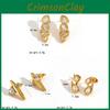 Leicht-Luxus Geometrische Zirkonia-Ohrringe für Damen Mit Edelstahlstecker Für Modeschmuck