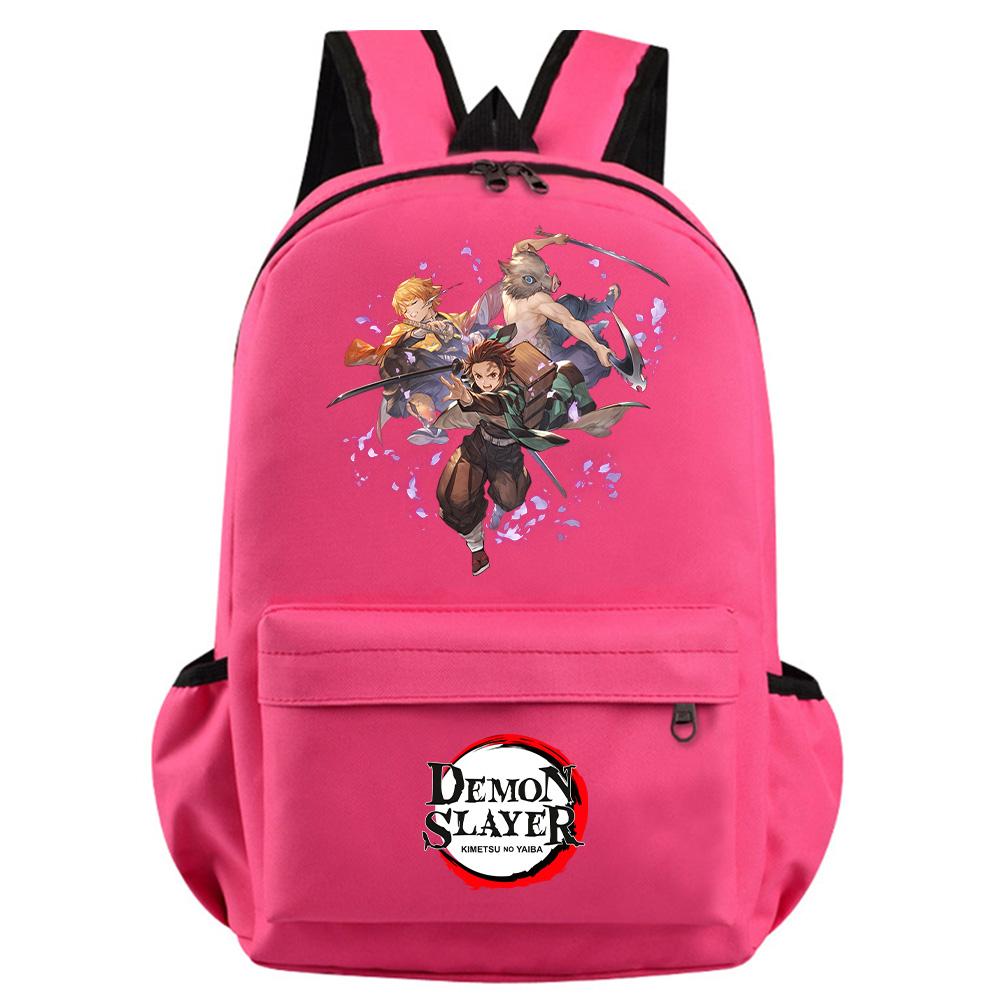 Colorful Anime Demon Slayer Printed Backpack for Teenager Girl Boy Student Schoolbag Women Large Capacity Waterproof Travel Bag Rucksack Gift