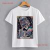 Tarot Skeleton Reading Book Graphic T-shirt