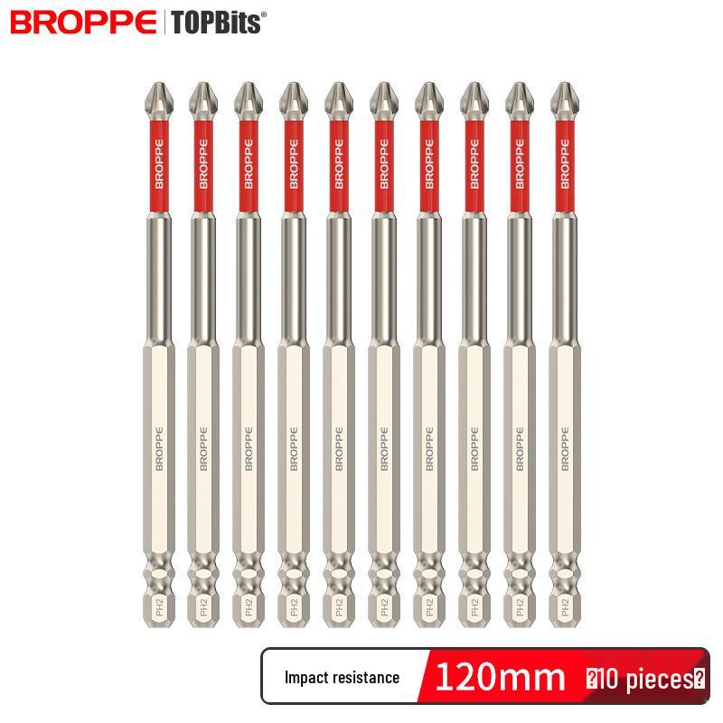 Impact-Resistant Magnetic Phillips Screwdriver Bit Set - High Torque, Non-Slip S2 for Electric Drills.