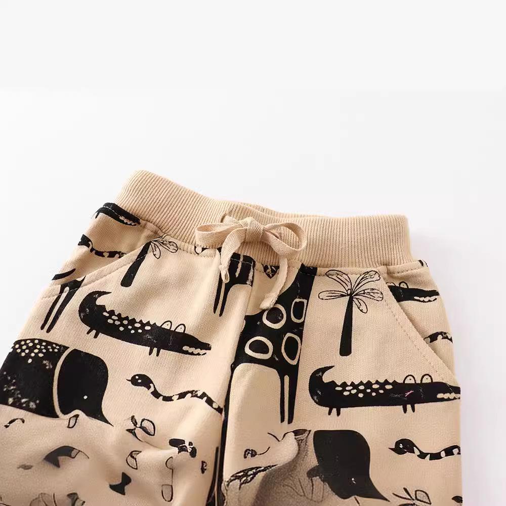 New Autumn/Winter Children's Printed Cotton Terry Sweatpants - Boys' Pants