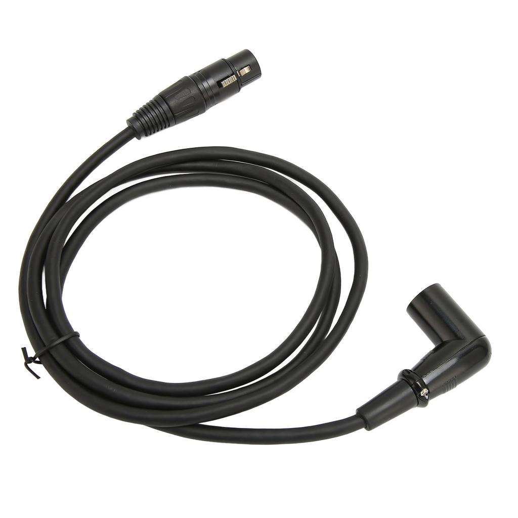 XLR Sound Cable Right Angle Male to Female Silver Plated 3 Pin XLR Microphone Cord for Speaker Amplifier 4.9ft