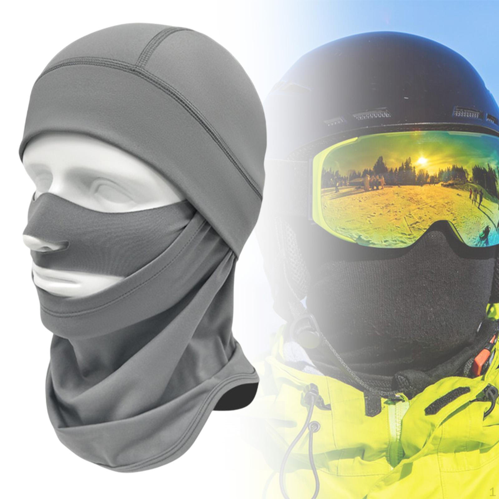 

Мужская и женская зимняя лыжная маска на все лицо дышащая ветрозащитная многоцелевая теплая шапочка для езды на велосипеде серый