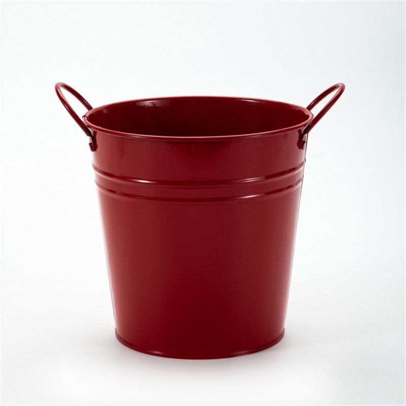 Metal Bucket Binaural Planters Railing Flower Iron Pots Baskets Compatible for Home Balconys Fence Garden Outdoor Indoor