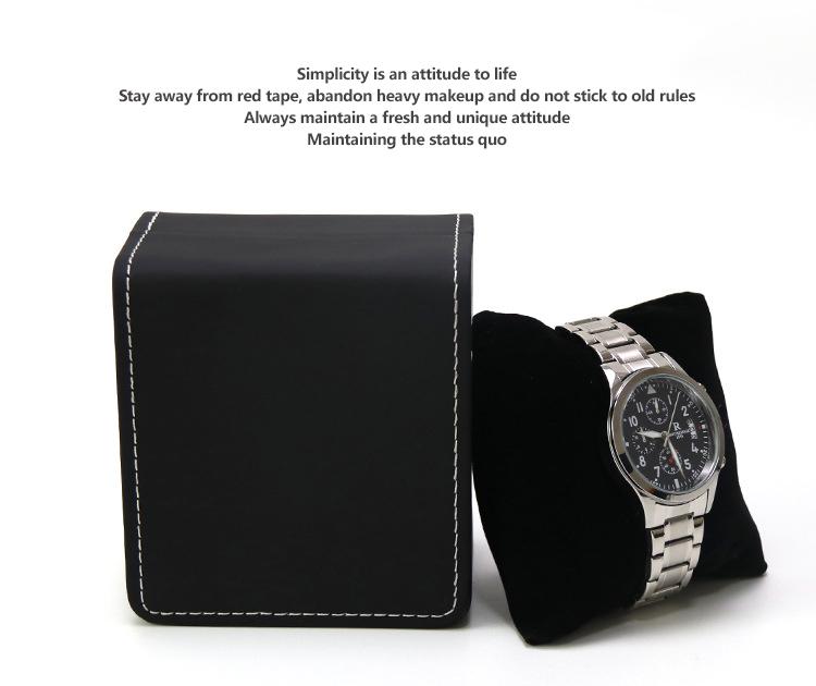 Single Groove Luxury Single Watch Gift Box with Pillow PU Leather Gift Box Wristwatch Display Case Organizer For Women Men Gift