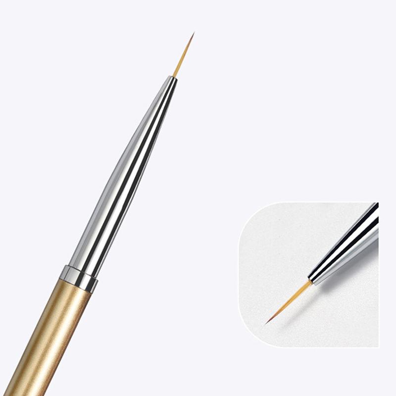 3Pcs Nail Art Liner Brushes French Stripe 3D Tips Line Stripes Diy Drawing Pen Uv Gel Brushes Painting Manicure Nail Tool Sets
