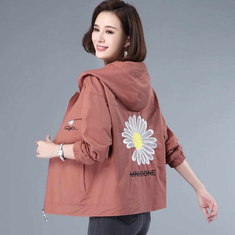 

Новая осенняя женская куртка, ветровка с капюшоном, топы с длинными рукавами, повседневные пальто, женская куртка, свободная верхняя одежда, куртки-бомберы 4XL
