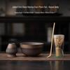 Gilded Iron Glaze Retro Matcha Tools: Tea Scoop, Matcha Bowl, Hundred Bristles Brush, Song Dynasty Tea Ceremony Set