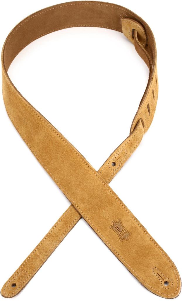 Leathers Suede Guitar Strap with Suede Adjustable from to Tan Levy's 2-inch Lining, 36" 52", (MS12-TAN)