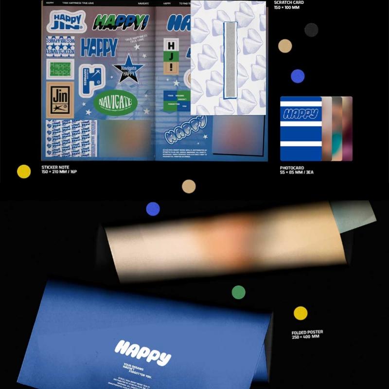 Jin   Happy Solo Album  3 Types Set 