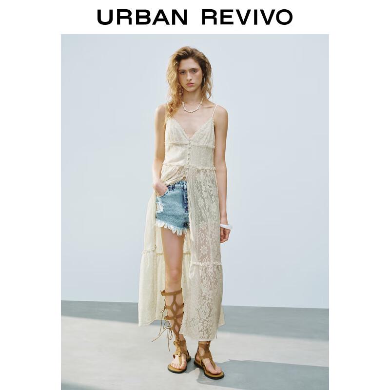 

UR Women s Patchwork Lace Camisole Midi Dress S