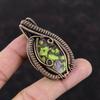 Copper Stichtite Pendant Copper Wire Wrapped Jewelry Gemstone Handmade Pendant Ethnic Style Jewelry Copper Wire Wrap Pendant Gift For Women
