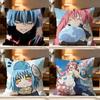 I Got Reincarnated As A Slime Pillow Case Cushion Cover Soft Washable Pillow Case MultiScene For Couch Bed Travel Office Use
