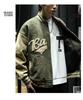 Men's Suede Embroidered Retro Bomber Jacket - Spring/Autumn