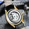 Mens Watches Fashion Luxury Hollowing Automatic Mechanical Watch Waterproof Luminous Watch For Man