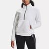 Under Armour Half-Zip Sports Stand Collar Sweatshirt Jacket Women Tops White 1366355-100