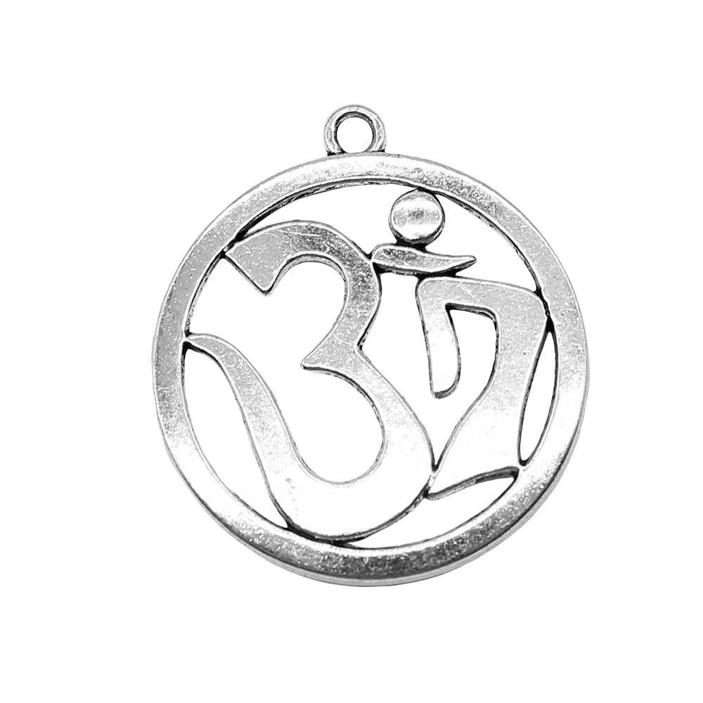 Om Lotus Charms Sports Pendants For Spiritual Yoga Themed Jewelry