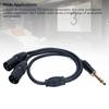 6.35mm Male Plug To Double XLR Cable Stereo Unbalanced Audible Converter Y Splitter Cord for Microphones DV Cameras
