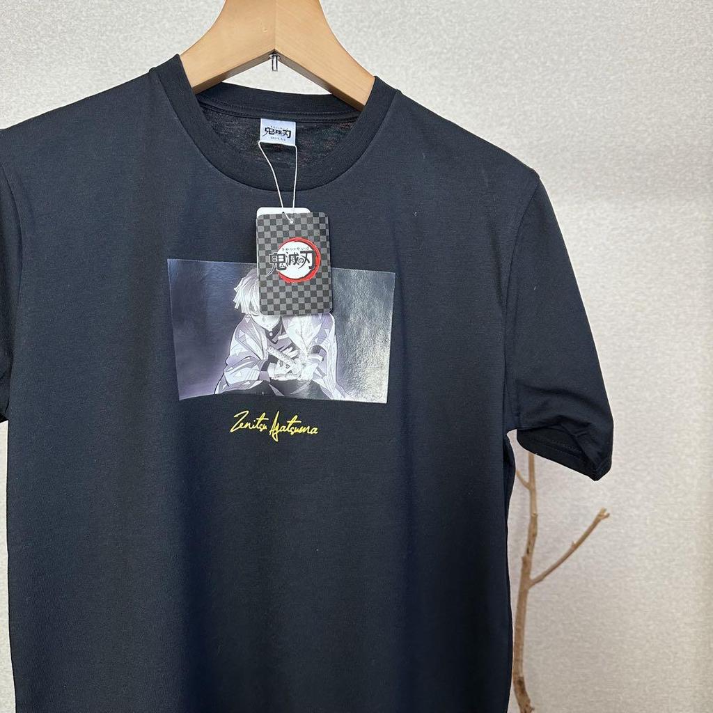 [USED] "Demon Slayer: Kimetsu No Yaiba" Zenitsu Agatsuma Flash T-Shirt, Anime, Black, Stylish