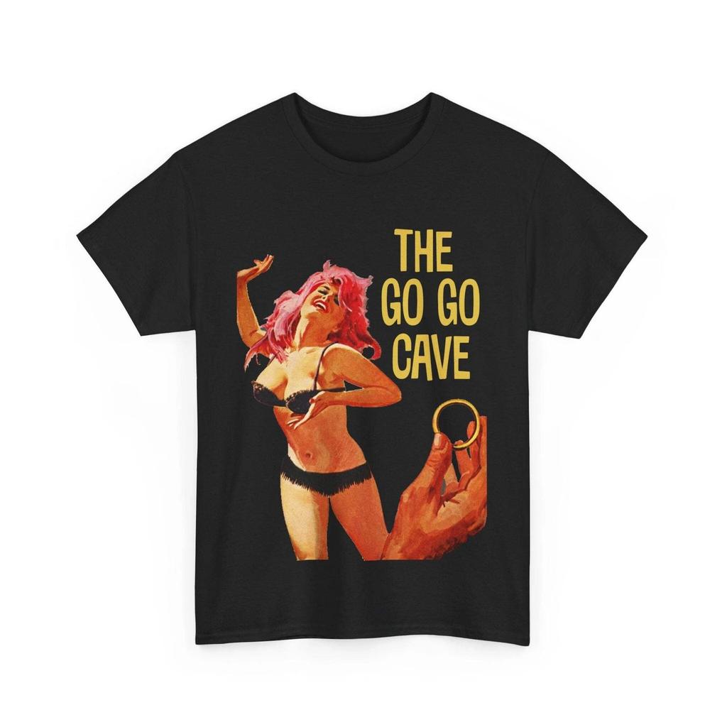 The Go Go Cave T-shirt Retro Swingers Club Stripper 60s Beat Generation Tee
