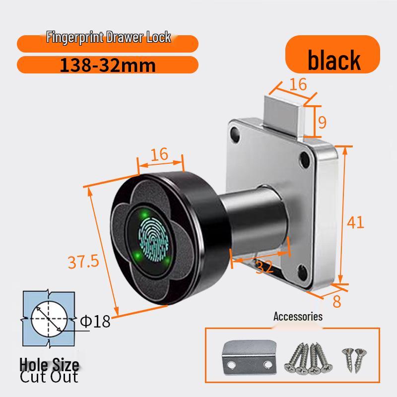 Smart Fingerprint Cabinet & Drawer Lock for Desks & Mailboxes