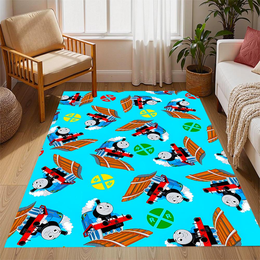 Thomas Train Birthday Party Carpet Design for Hallway Dormitory Game Room Balcony Antislip Carpet Anime Office Decor