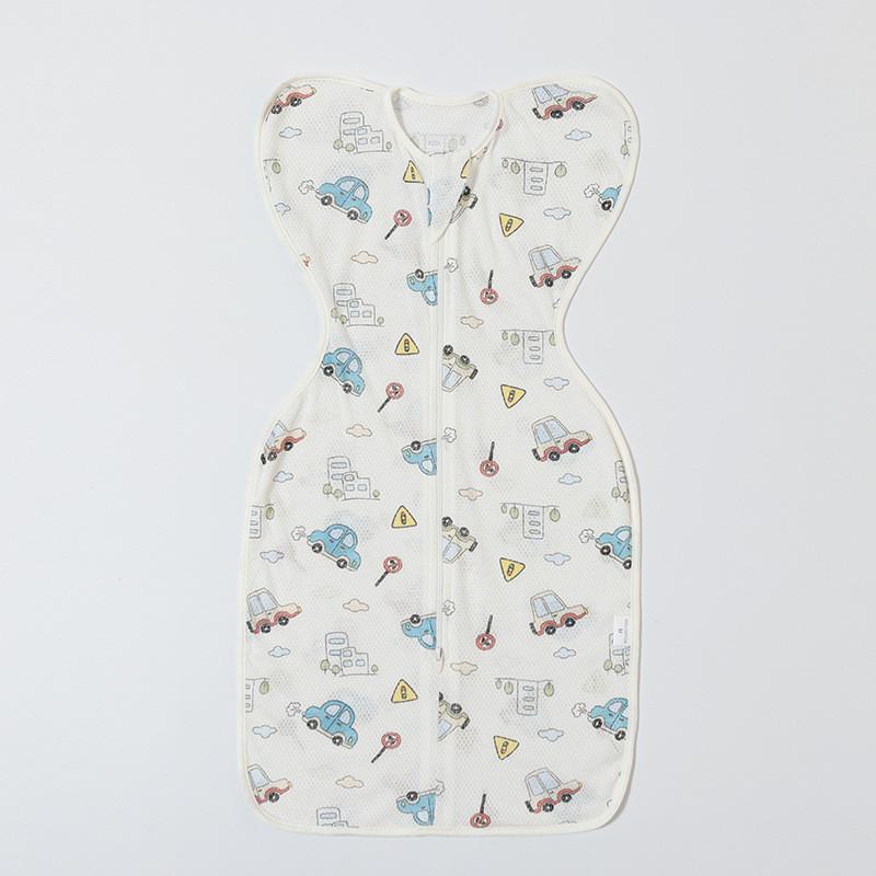 Baby Elephant Sleeveless Cotton Sleep Sack With Breathable Mesh For Newborns