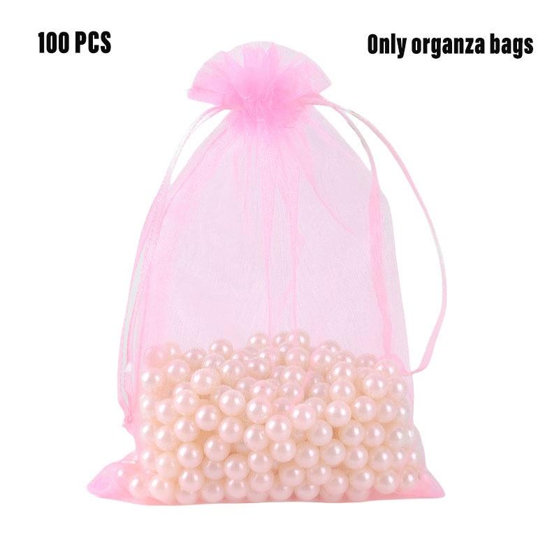 Elegante Organzabeutel in 11 Größen, durchsichtig und stilvoll, Süßigkeitenverpackung für Hochzeitsgeschenke